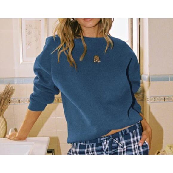 NWT Princess Polly Sleepy Bunny Crewneck Jumper Navy size 0 - Picture 1 of 11